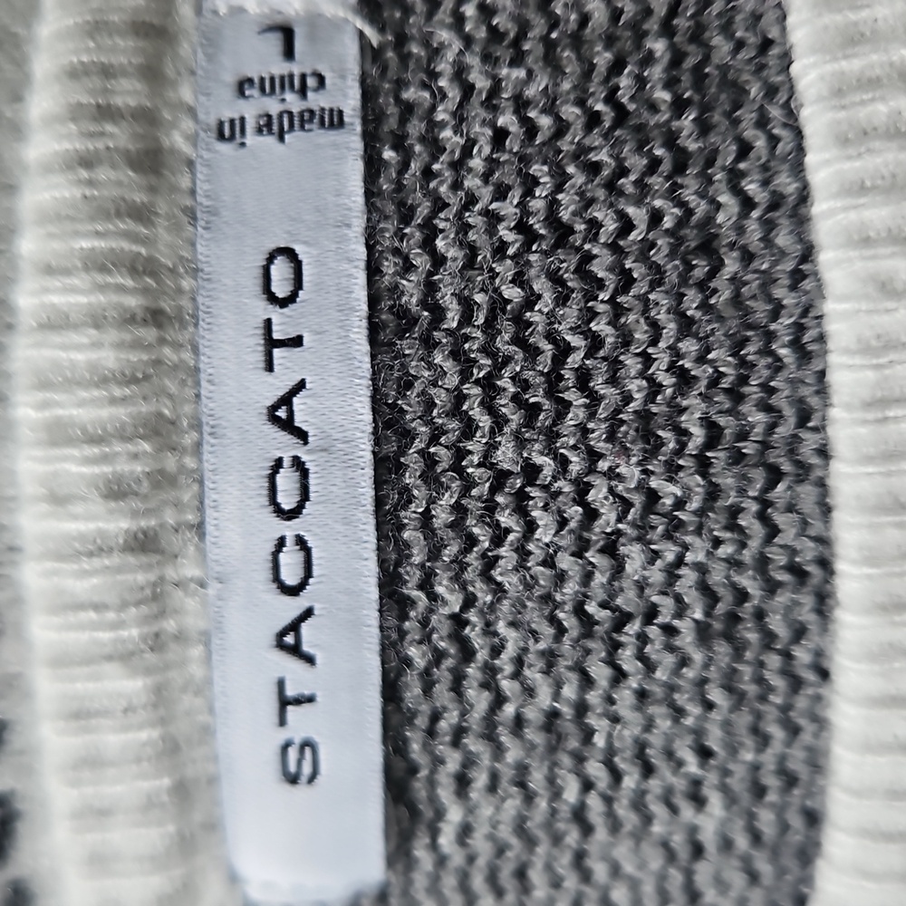 Staccato Black and White Plaid Knit Sweater - Picture 5 of 6